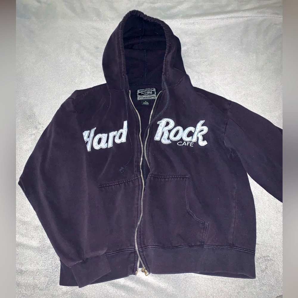 Hard Rock Cafe navy blue jacket size m